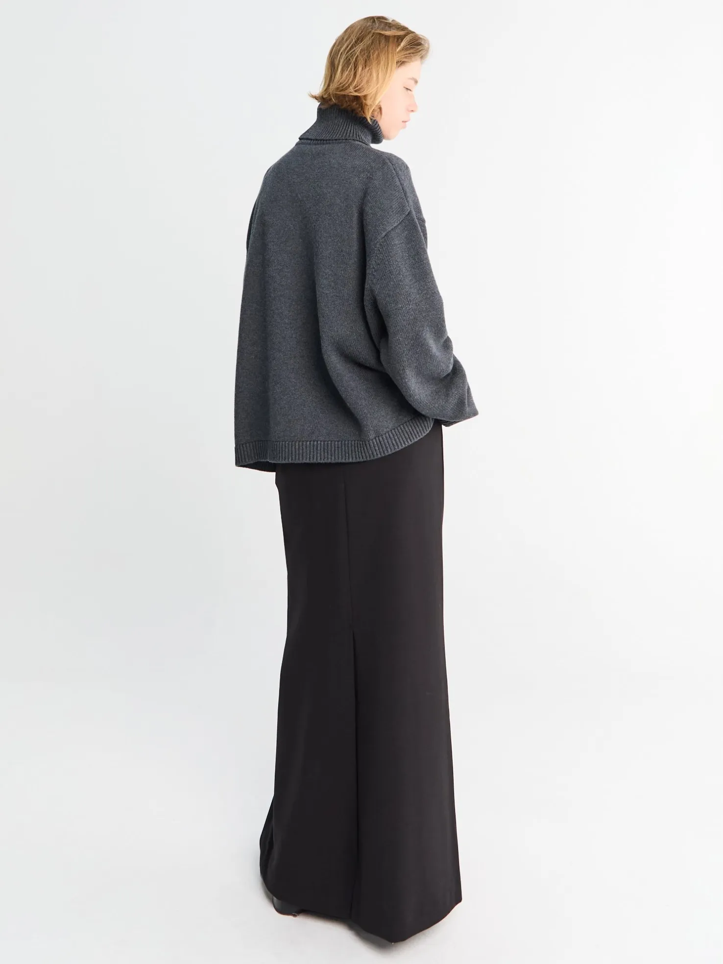 Malvo Lang Pencilskirt i Sort