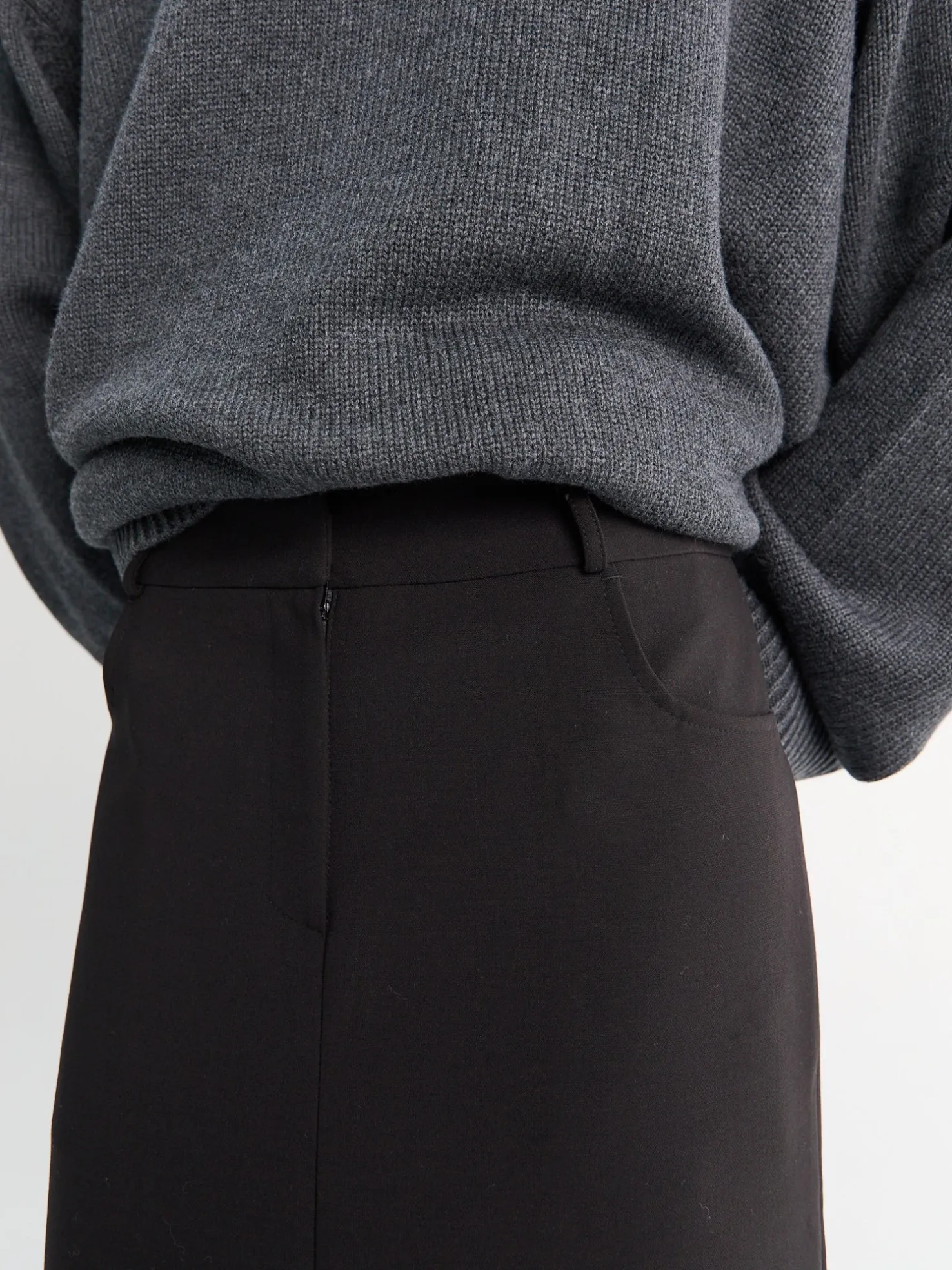 Malvo Lang Pencilskirt i Sort