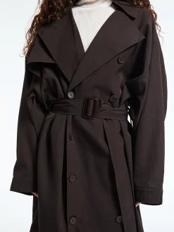 Mavis Oversized Trench Coat i Brun