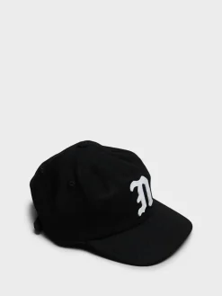 Melton 5-Panel Cap i Sort