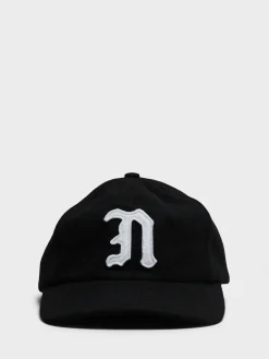 Melton 5-Panel Cap i Sort