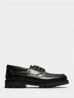 Metal Hook Boat Shoes i Sort