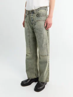 Milton Teawash Denim Carpenter Bukser i Blå Teawash