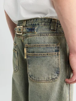 Milton Teawash Denim Carpenter Bukser i Blå Teawash