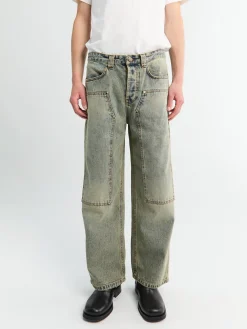 Milton Teawash Denim Carpenter Bukser i Blå Teawash
