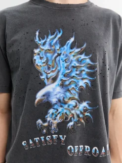 MothTech T-shirt i Aged Black