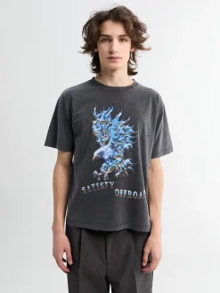 MothTech T-shirt i Aged Black
