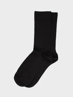 Mrs Merino Fine Ribbed Strømper i Sort