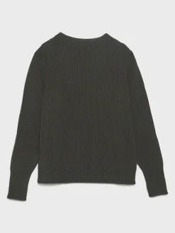 Navy Crewneck i Hunting Green
