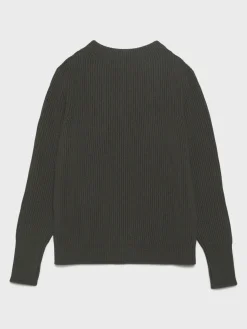 Navy Crewneck i Hunting Green