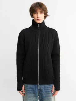 Navy Full-Zip Pockets Strik i Sort