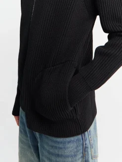 Navy Full-Zip Pockets Strik i Sort