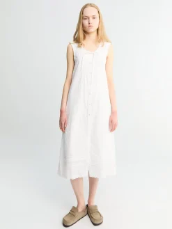 Needlework Babydoll Kjole i Hvid