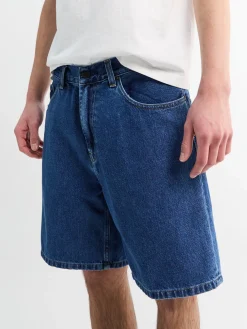 Nolan Short i Blå Heavy Stone Wash