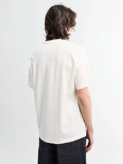 Off-Race Cotton Tech Graphic T-Shirt i Råhvid
