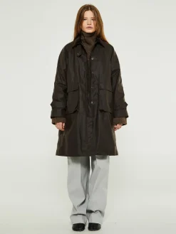 Oilskin Coat in Brown