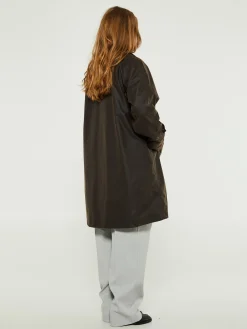 Oilskin Coat in Brown