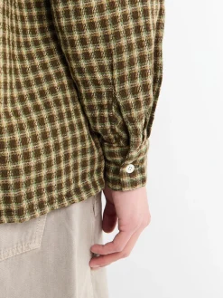 Open B.D. Panama Plaid Double Face Skjorte i Brun