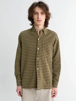 Open B.D. Panama Plaid Double Face Skjorte i Brun