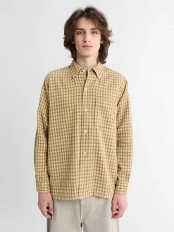 Open B.D. Panama Plaid Double Face Skjorte i Beige