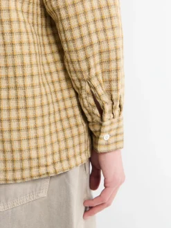 Open B.D. Panama Plaid Double Face Skjorte i Beige