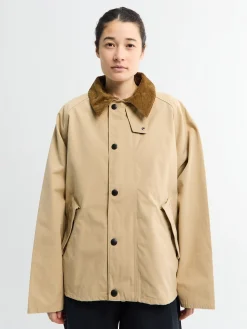 Oversized Transporter Casual Jacket i Stone