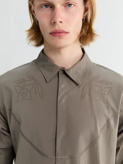 PeaceShell River Shirt Kortærmet i Falcon