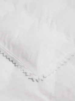 Percale, Broderie Anglaise, Dobbelt Dynebetræk i Brækket Hvid/Anaïs