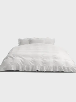 Percale, Broderie Anglaise, Dobbelt Dynebetræk i Broken White/Elodie