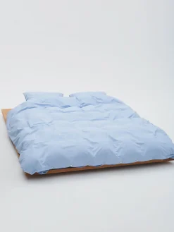 Percale Duvet Cover in Morning Blue