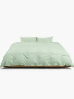 Percale Dynebetræk i Powder Green