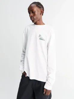 Piano LongSleeved T-Shirt i Hvid
