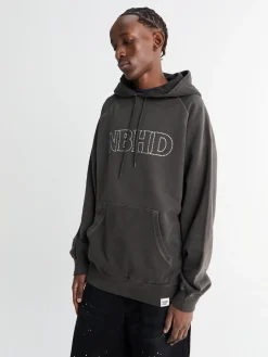 Pigmentfarvet Sweat Hoodie i Sort