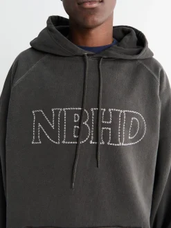 Pigmentfarvet Sweat Hoodie i Sort