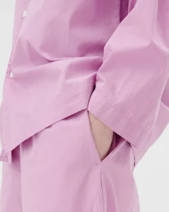 Poplin Pyjamas Bukser i Purple Pink