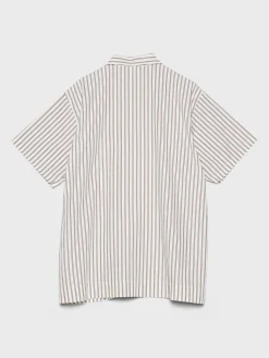 Poplin Pyjamas Kortærmet Skjorte i Hopper Stripes