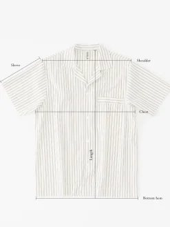 Poplin Pyjamas Kortærmet Skjorte i All Black