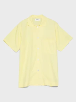 Poplin Pyjamas Kortærmet Skjorte i Lemonade