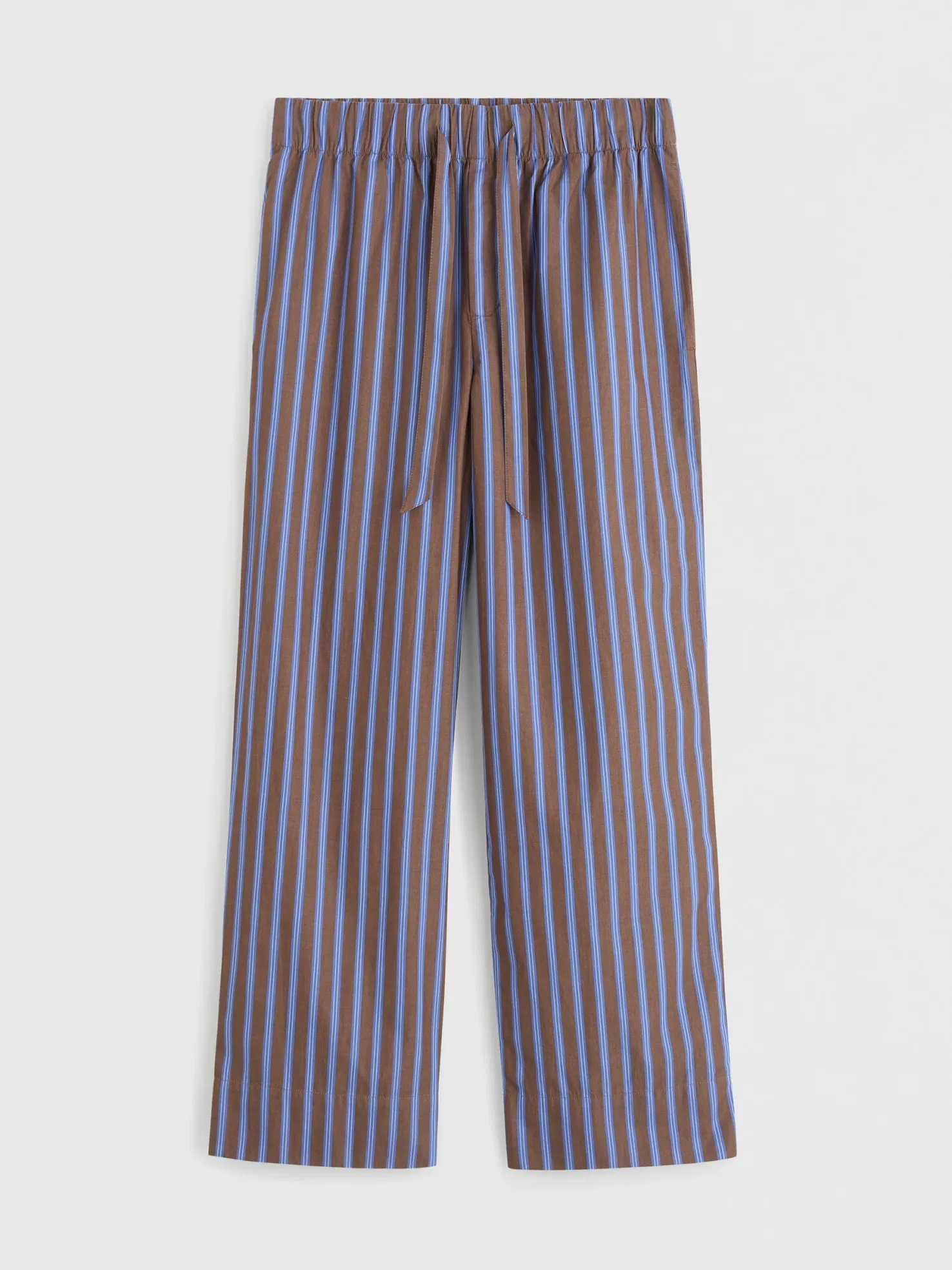 Poplin Pyjamas Pants in Chestnut Stripes