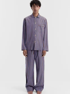 Poplin Pyjamas Pants in Chestnut Stripes