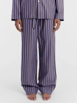 Poplin Pyjamas Pants in Chestnut Stripes