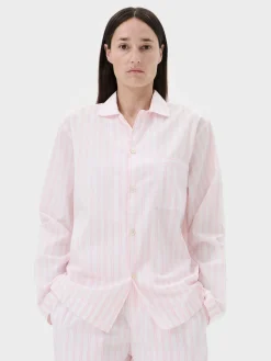 Poplin Pyjamas Skjorte i Hatty Stripes