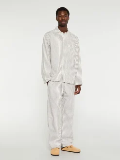 Poplin Pyjamas Skjorte i Hopper Stripes