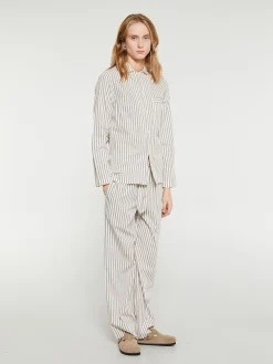 Poplin Pyjamas Skjorte i Hopper Stripes