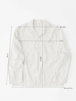 Poplin Pyjamas Skjorte i Lemonade