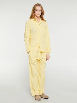 Poplin Pyjamas Skjorte i Lemonade
