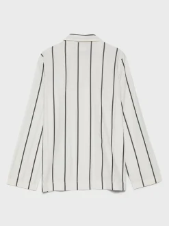 Poplin Pyjamas Skjorte i Shadow Stripes