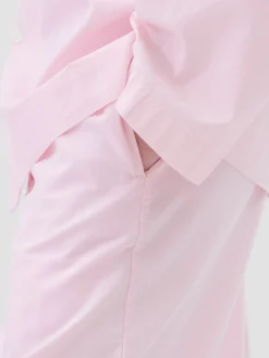 Poplin Pyjamas Skjorte i Soft Pink