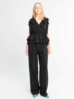 Portias Wide Pants i Sort