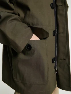 Rainer Unlined Cotton Parka i Dark Khaki Brown